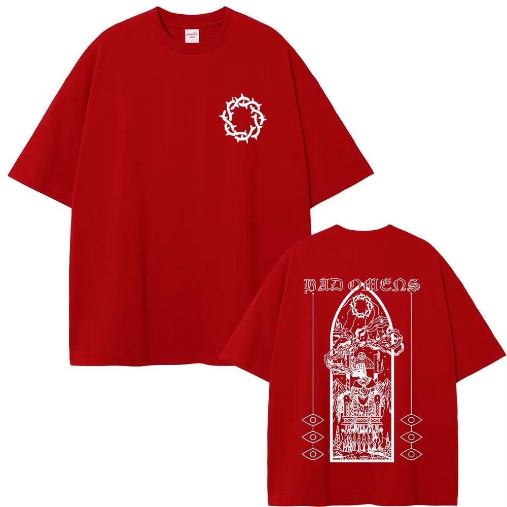 Rock Band Bad Omens T Shirt Men Women Clothing Casual Vintage Oversized Tee Shirt Male Gothic Tshirts