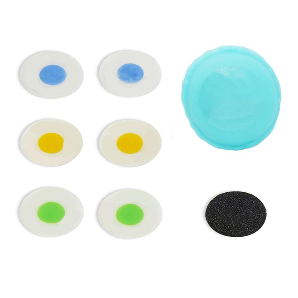 6pcs Bike Tire Patch Self Adhesive Colorful Round Cycling Puncture Repair Patch Tube Quick Repair Tool for Mountain Bike