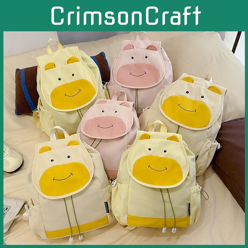 Style Cute Canvas Backpack With Zipper Closure And Internal Organizer For Daily Use