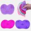 Almofada de Limpeza para Pincéis de Maquiagem de Silicone Multicor em Formato de Maçã com Ventosa Almofada de Limpeza para Pincéis de Beleza Ferramenta de Beleza Almofadas de Limpeza