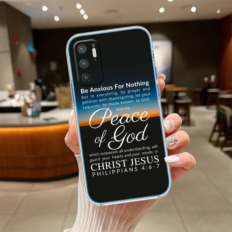 RE13 Bible Verse Jesus cross Transparent Phone Case for Motorola Moto G7 G8 G9 G84 G85 G73 G24 G15 Z2 Play Power Plus