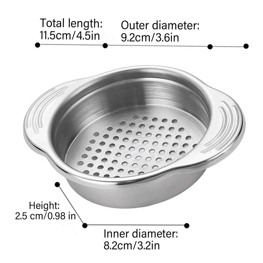 Can Strainer Stainless Steel Can Colander Vegetable Fruit Can Strainer for Beans Vegetables Fruit Tuna Universal