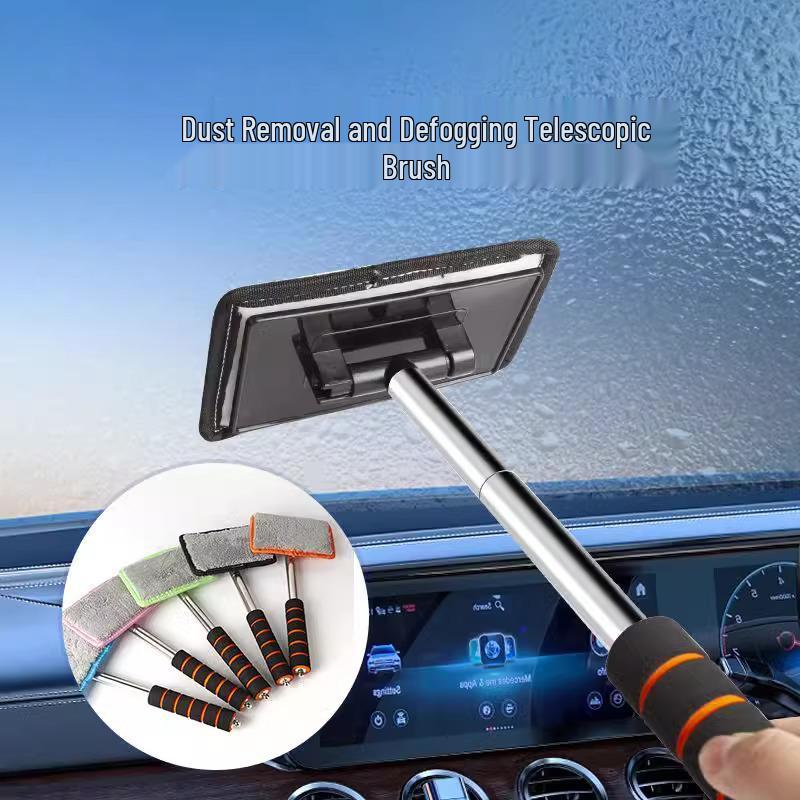 Retractable Car Windshield Defogging Brush and Duster
