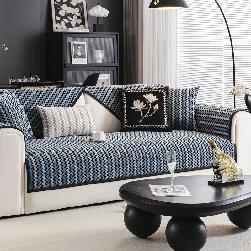 Simple Light Luxury Chenille Sofa Cushion Universal In All Seasons  New Non-Slip Cover, High-Grade Seat Cushion Cover Cloth Towel