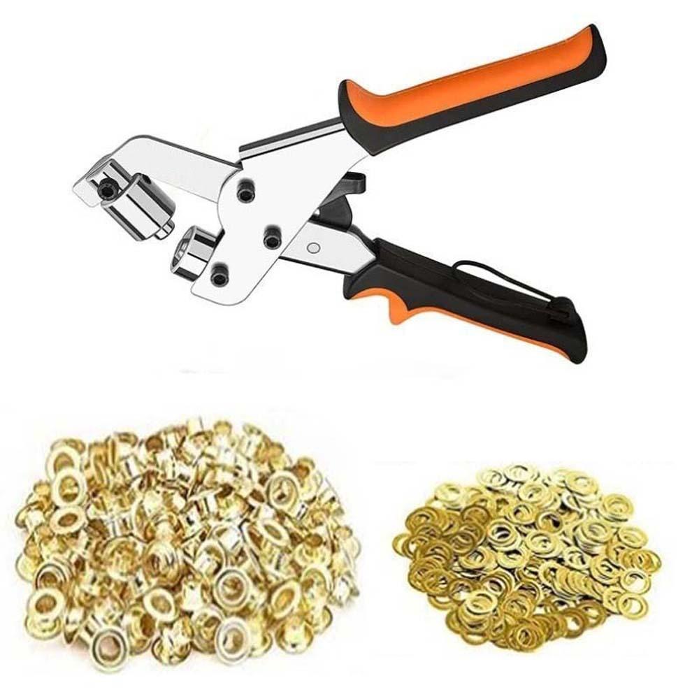 With Grommets Eyelet Setter Hand Press Hole Punch Pliers Lightweight Manual Puncher Nylon