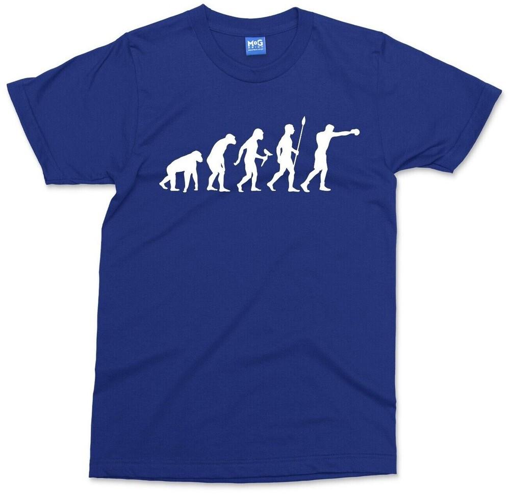 Evolution Of Boxing TShirt Funny Boxer Fan Gym Tee Combat Sports Fighting Gifts