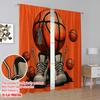 2pcs,2D Plane Printing Curtain Fabric Basketball Sneakers Versatile Fabric (without Rod) Festive Perfect for Study, Living Room,