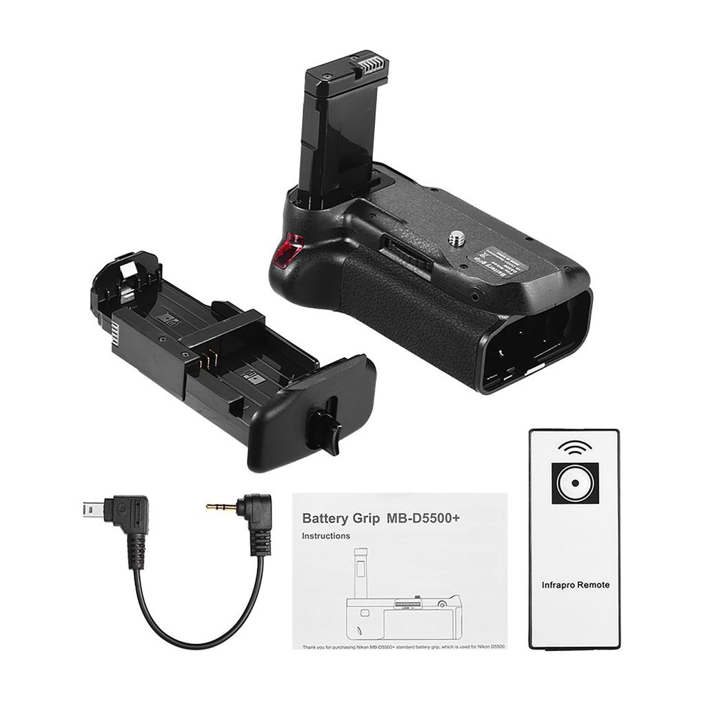 Vertical Battery Grip Holder for  D5500 D5600 DSLR Camera EN EL 14 Battery Powered with IR Remote Control