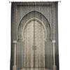 Cortina transparente marroquina medieval vintage, porta de chiffon para sala de estar, quarto, decoração de casa, janela, voiles, tule