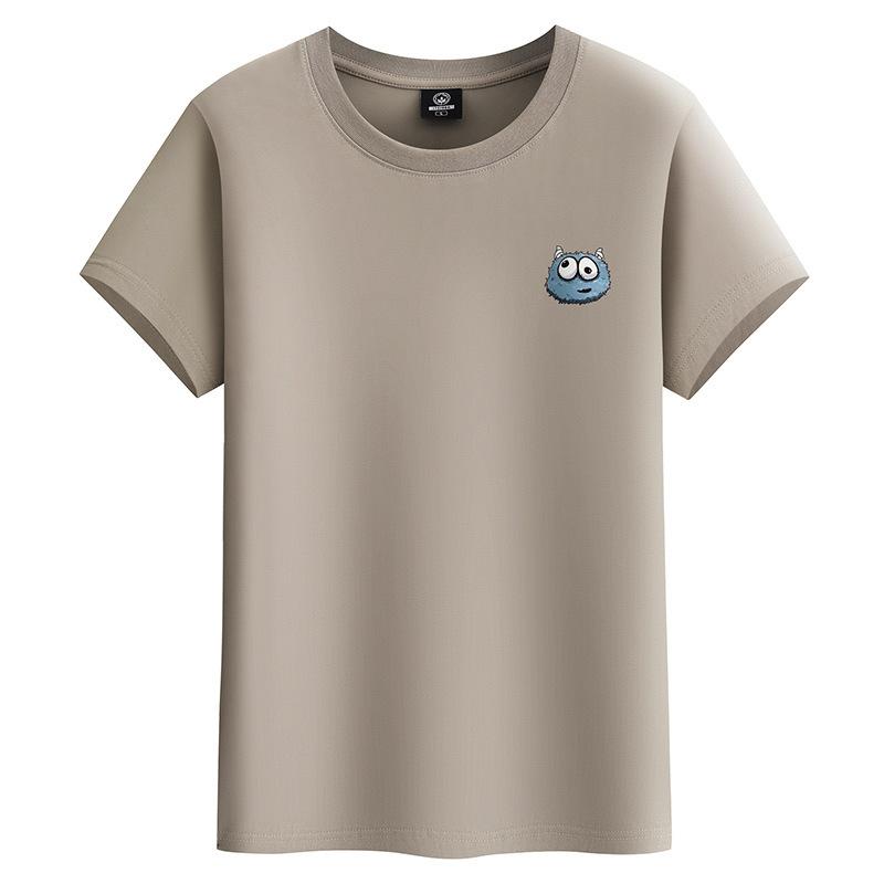 

Clown Monster M-6XL Мужская футболка с короткими рукавами из чистого хлопка с круглым вырезом для мальчиков Повседневная футболка M хаки