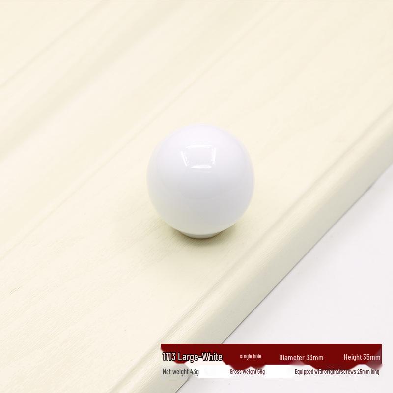 Round Colored Ceramic Drawer & Cabinet Handle