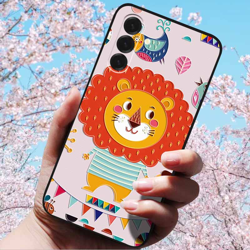 For Samsung Galaxy A56 A36 A26 5G Cases 3D Relief Flower Emboss Soft Silicone For A56 A36 5G 3D Cartoon Case Owl Shell 3D Relief