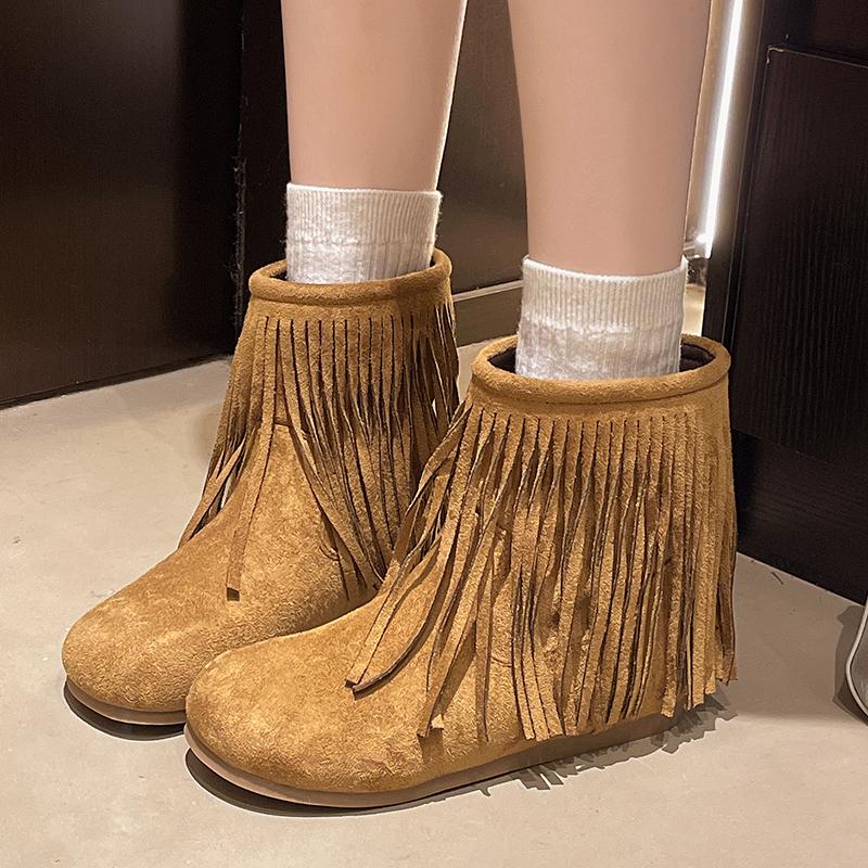 Fashion Flat Inside Heightening Fall Winter 2025 Casual Boots Small Booties