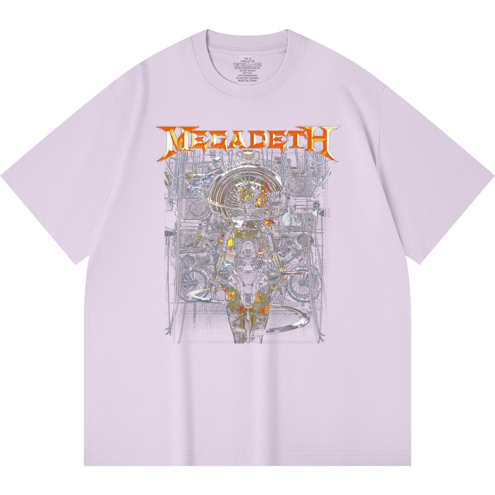 T-shirt Heavy Metal 230 g/m² 100% Bawełna Z Nadrukiem Zespołu Rockowego Popularnej Muzyki Unisex Ciężki Bawełniany T-shirt