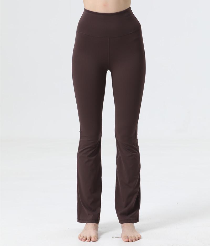 Uarun Women's Super High Waist Flare Yoga Pants - High Elastic, Nude Feel Running Tights