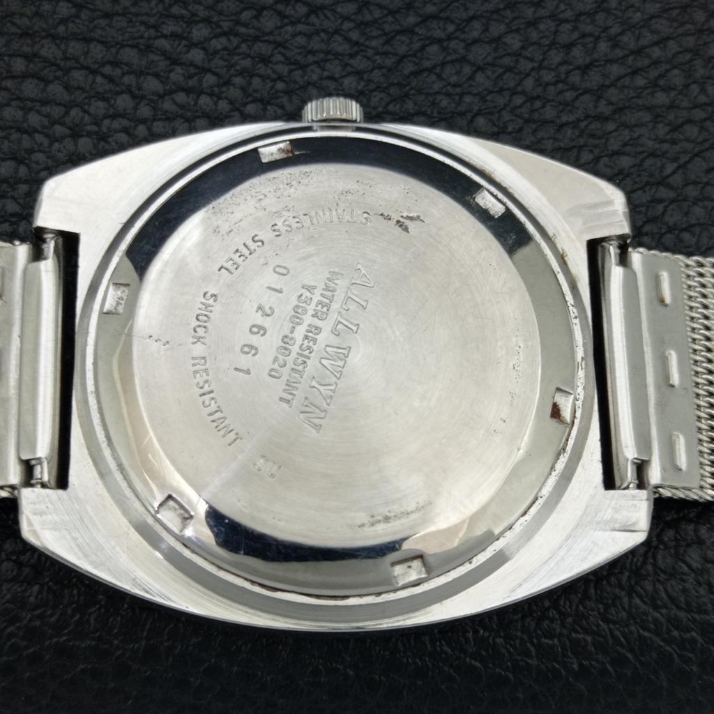 VINTAGE ALLWYN 6300A HAND-WINDING INDIA MENS ORIGINAL DIAL WATCH a706079-1