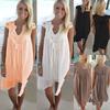 Elegant Plus Size Lady Boho Sleeveless Summer Beach Lace Dress For Women
