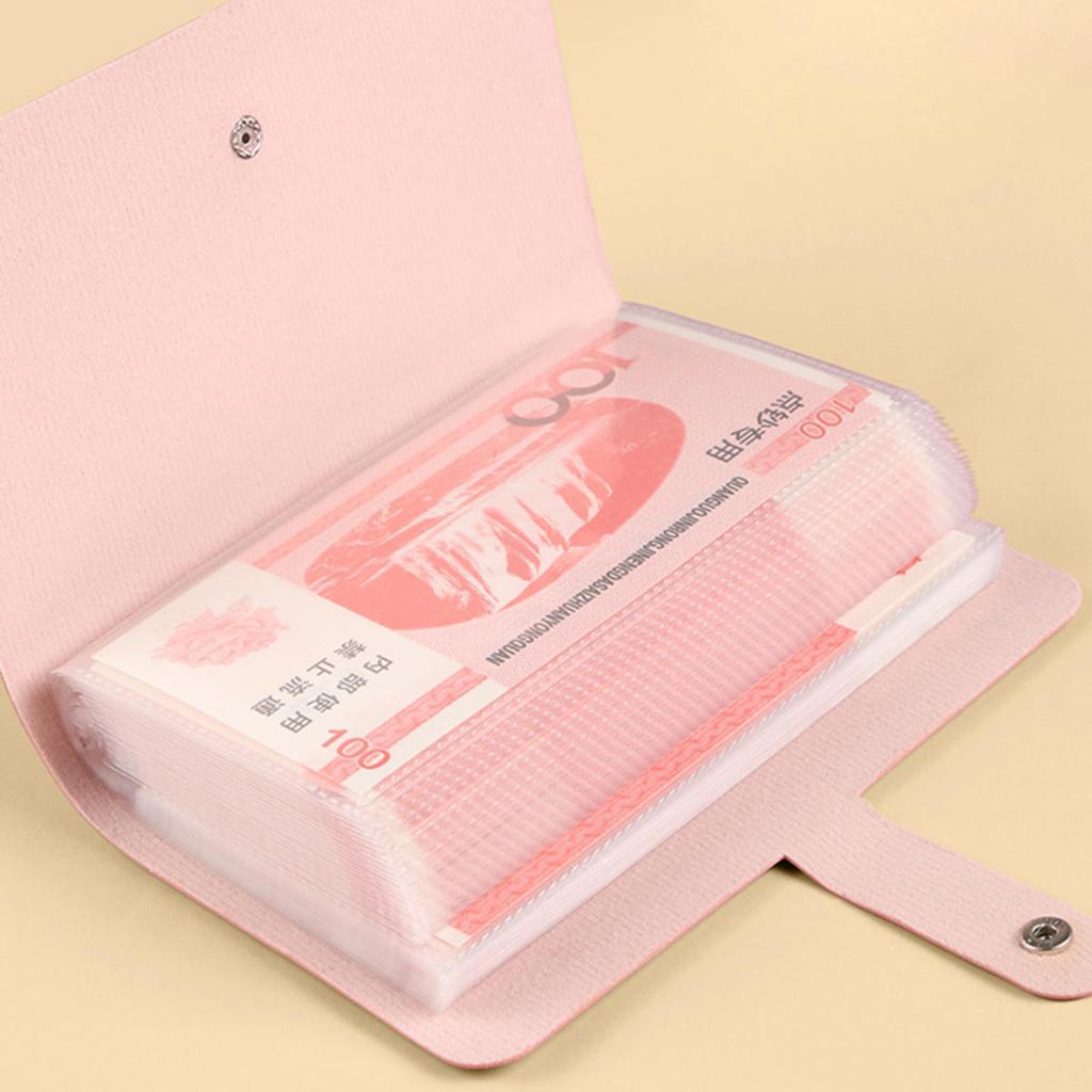 Savings Money Book Banknote Album Money Holder Solid Color Album Cash Collect Book  Saving Organizer Photocard Holder