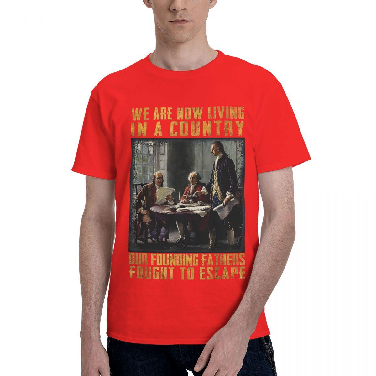 

NEW LIMITED Our Founding Fathers Fought Design 100 Cotton Casual Breathable Confortable Top Mens Clothing Brands Funny Shirt S