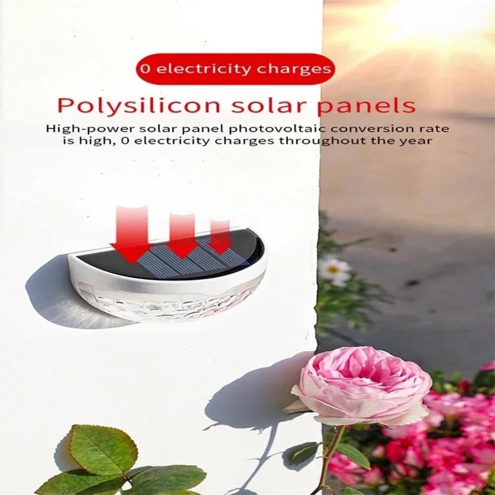 Solar Fence Light Outdoor Waterproof Wall Lamps Garden Energy Light Festoon Decoration LED for Garden Step Patio Stairs 1-12PCS