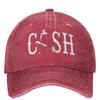 Vintage Cash Walking Outside Musician Baseball Caps Unisex Style Distressed Denim Washed Snapback Cap Outdoor  Hat