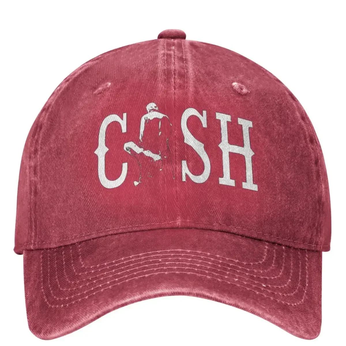 

Vintage Cash Walking Outside Musician Baseball Caps Unisex Style Distressed Denim Washed Snapback Cap Outdoor Hat One Size