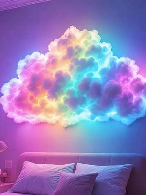 3D Thundercloud LED Light 3D Thundercloud USB Lamp Set Dynamic Lighting Decoration for Desktop Ceiling Bedroom Living Room