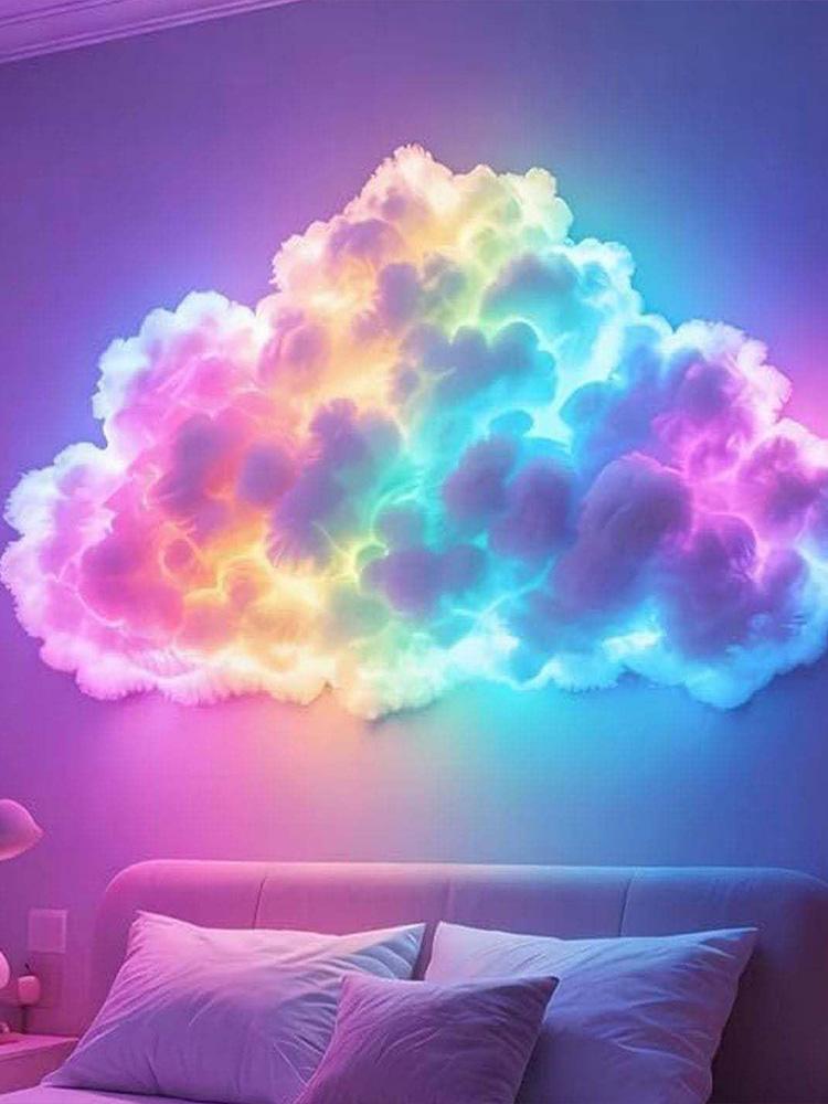 3D Thundercloud LED Light 3D Thundercloud USB Lamp Set Dynamic Lighting Decoration for Desktop Ceiling Bedroom Living Room