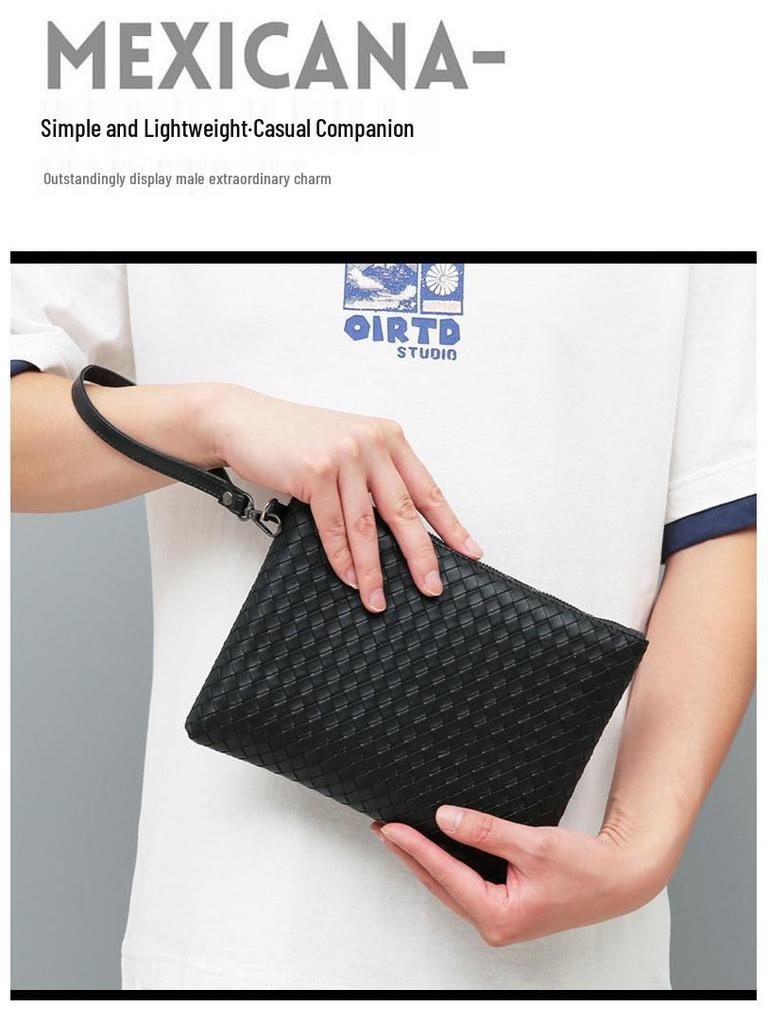 Herren Große Kapazität Weiches Leder Geflochtene Clutch & Geldbörse - Business & Freizeit Handtasche