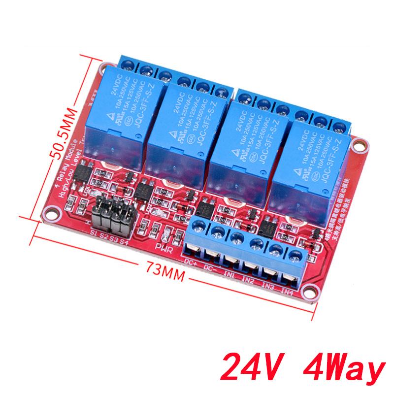 1 2 4 6 8 Channel 5V 12V 24V Relay Module Board Shield with Optocoupler Support High and Low Level Trigger for Arduino