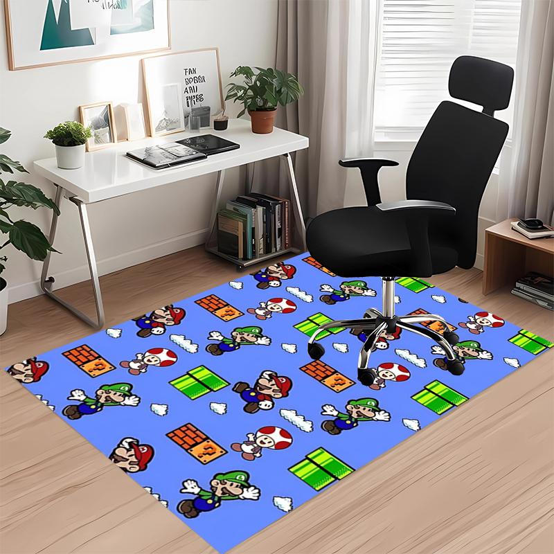 Mario Printed Carpetrugfor Office Chair Living Room Bedroom Kitchen Room Decor Gifts