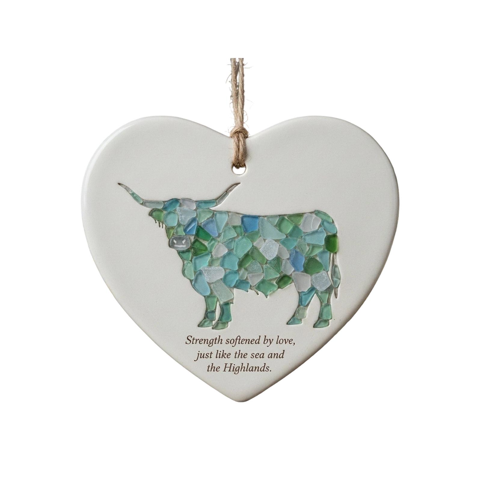 

Friendship Heart Sea Glass Keepsake Printed Ceramic Heart Pendant One Size