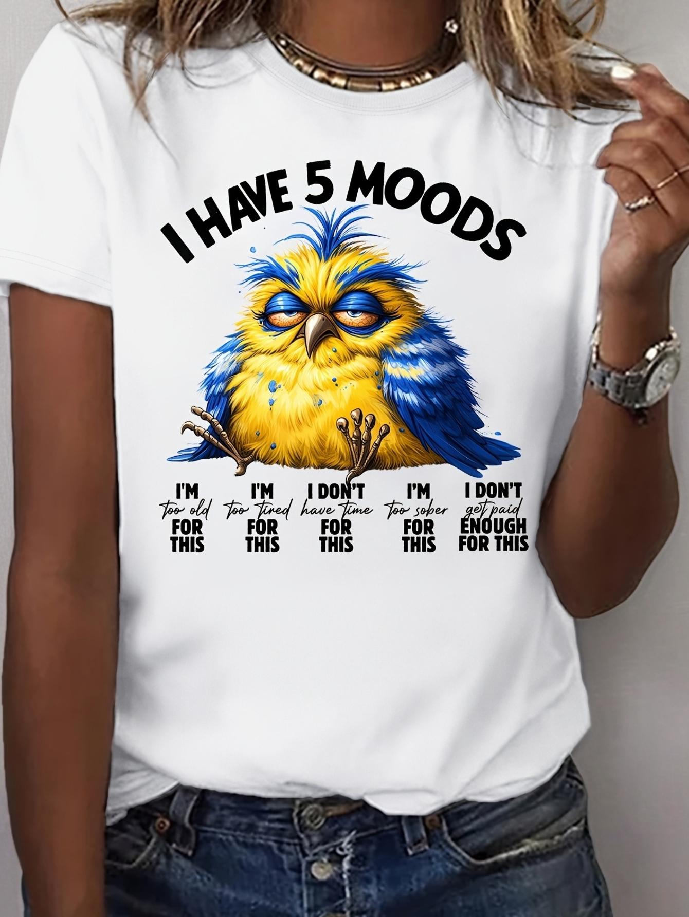 Grumpy Bird 5 Moods T-shirt M
