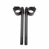 100% Real Carbon Fiber Clip-On Motorcycle 7/8" Handlebars 35mm Fork Tube For Cafe Racer Universal