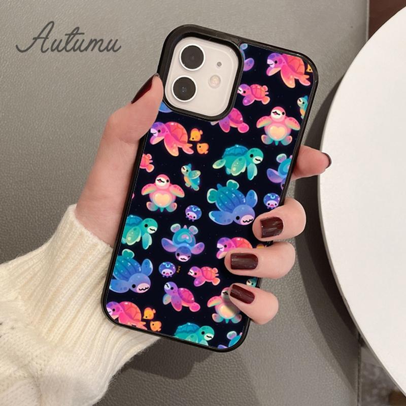 Cute Sea Turtle Phone Case for iPhone 11 12 13 14 Pro Max Mini X XR XS SE 2020 5 6S 7 8 Plus Samsung Galaxy S21 S22 Cover Shell