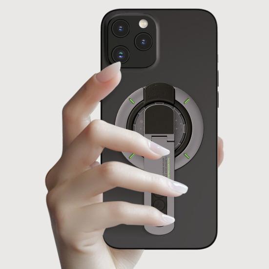 Magnetic Phone Ring Stand 360 Degrees Rotating Luminous Phone Bracket Multi-Angle Adjustable