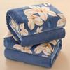 1pc Flannel Fleece Blanket for Beds Flower Printed Coral Fleece Blanket for Winter Warm Thow Blanket Single/Queen/King Plaids