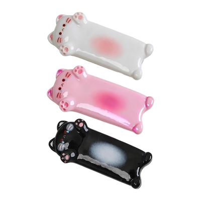 Smooth Resin Cute Kitten Hair Clip Glittering Strong Hold For Sports Yoga Daily Use