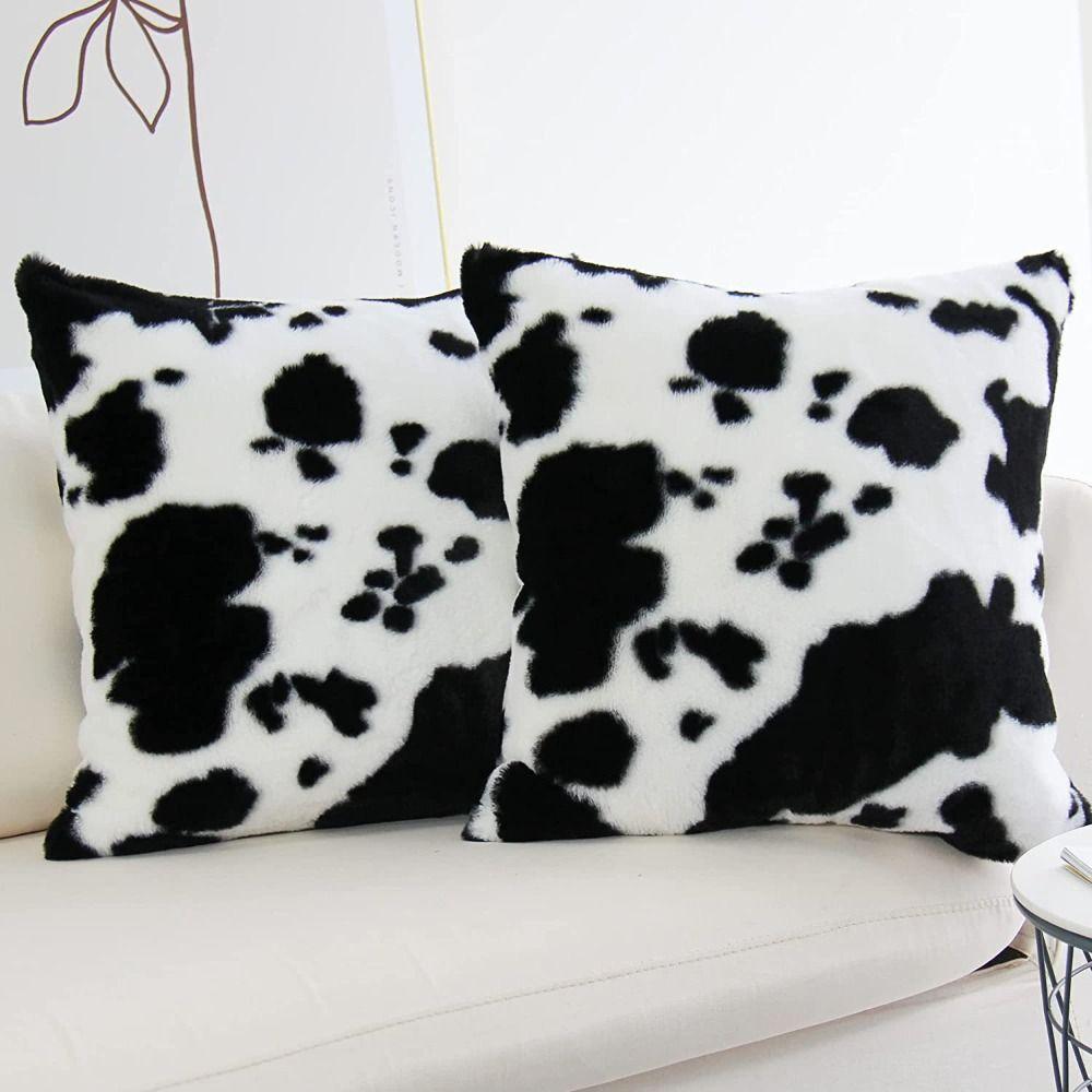 Fluff Cow Pattern Pillowcase 45CM Cushion Cover Home Decor Throw Pillowcover Sofa/Bed