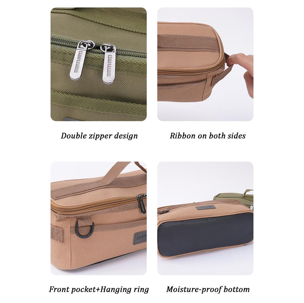 Outdoor Camping Tools Storage Bag Portable Tableware Ground Nail Stove Ground Nail Wind Rope Camping Bag Handbag