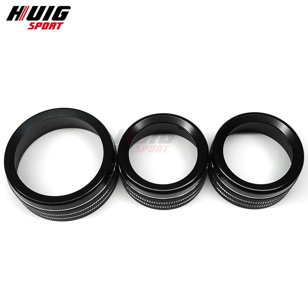

3PCS For Durango 2014 2015 2016 2017-2020 Car Interior Center Air Condition A/C Radio Switch Knob Button Cover Trim Accessories Black 3PCS