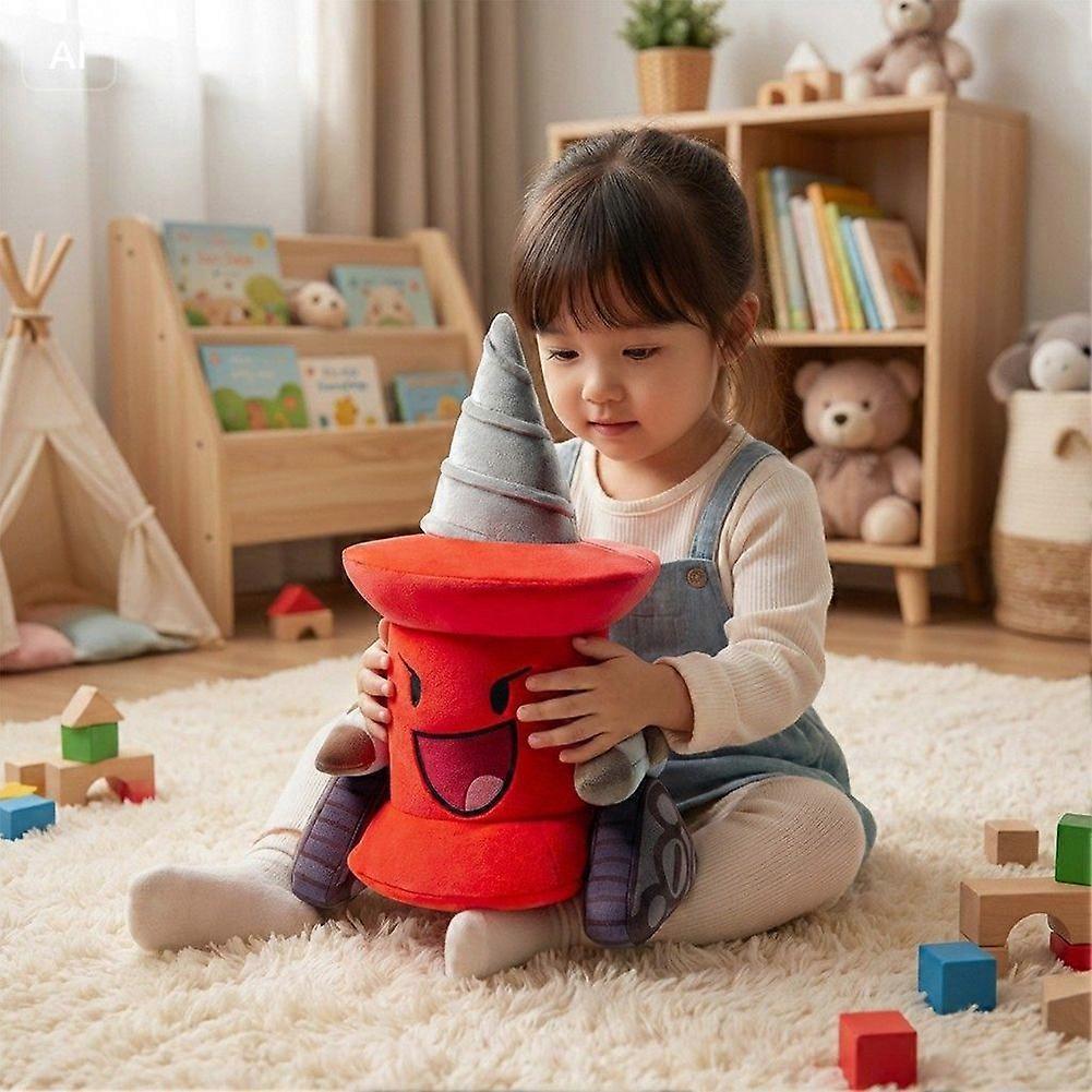 Cute Drill Plush Toy, Funny Construction Character Stuffed Animal, Soft Collectible Gift for Kids & Fans