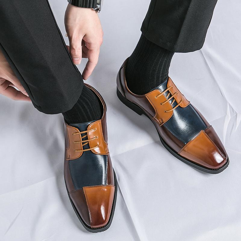 Men’s Dress Shoes British Style Fashion Slip On Loafers Men Big Size 48 Man Brogue Shoes Classic Business Shoes Casual Formal Le