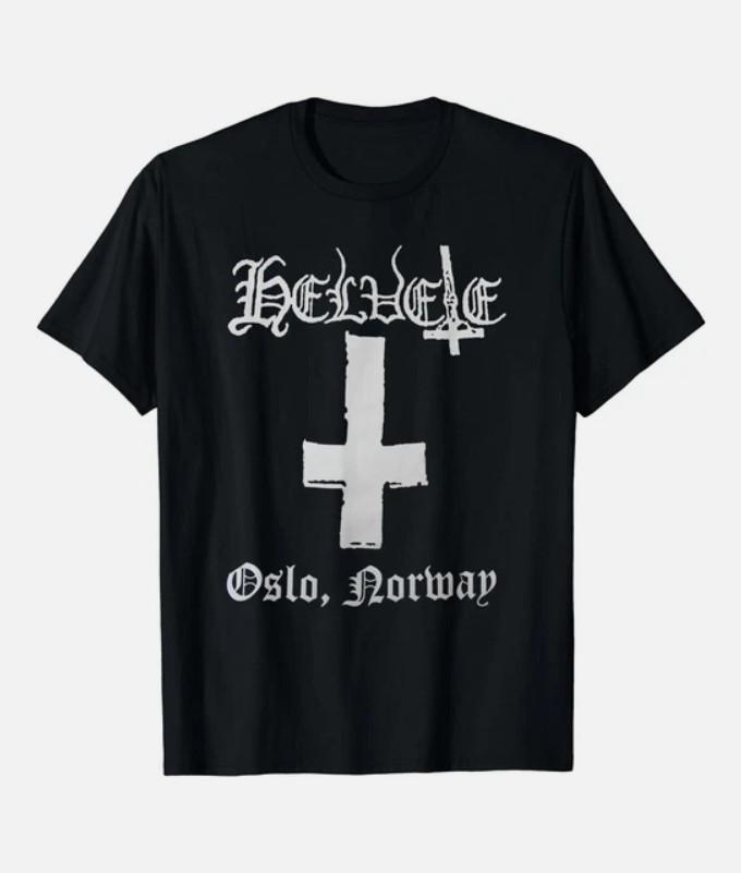 Helvete Norwegian Black Metal Mayhem Darkthrone Bathory Size S-5XL Unisex T-Shirt S