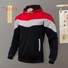 Herren Kapuzenpullover Herbst Winter Colorblock Kordelzug Dicker Plüsch Lange Ärmel Große Tasche Mit Kapuze Retro Dünn Locker Alltagskleidung Lässiges Sporttop