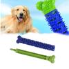 Silicone Dog Chew Toy Bone Interactive Teeth Cleaning Toy For Pet Durable And Noise-making Blue And Green