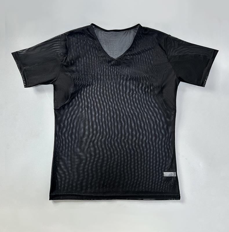 Men's Mesh Underarm Sweat-Absorbing Vest & Shirt Set