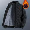 Men's Autumn and Winter Plus Size Thickened and Fluffy Loose Baseball Collar Warm Down Jacket Medium Long Solid Colour Outerwear