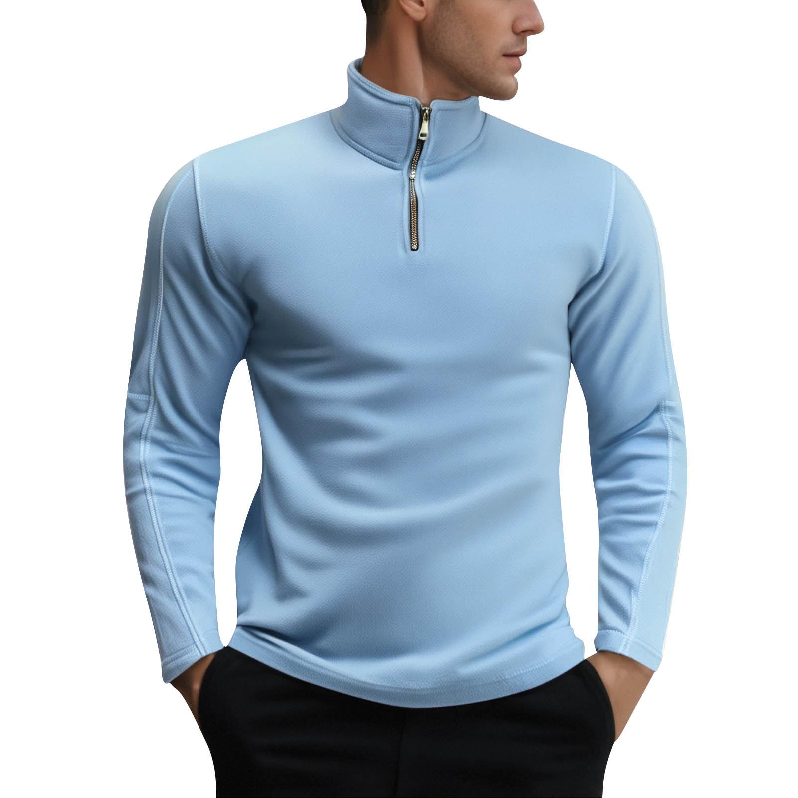 

Мужская модная повседневная флисовая куртка со стоячим воротником, теплая куртка для альпинизма, флисовая куртка XL небесно-голубой