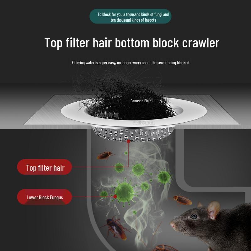 Universal Bathroom Floor Drain Hair Filter Cover